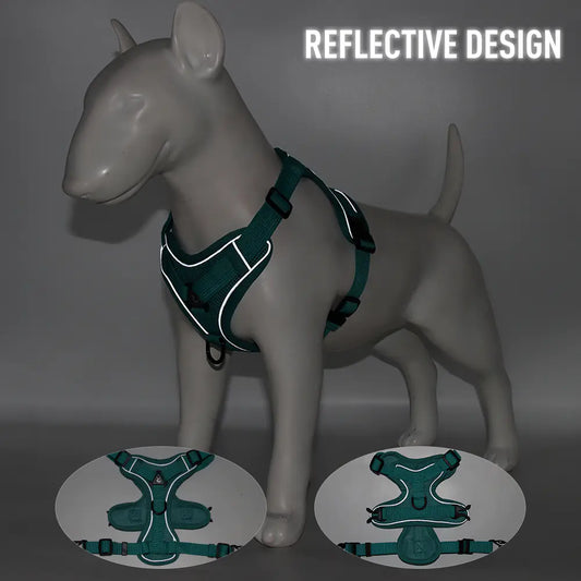 No-Slip Reflective Pet Harness with Leash – Breathable, Secure Fit for Small & Medium Dogs